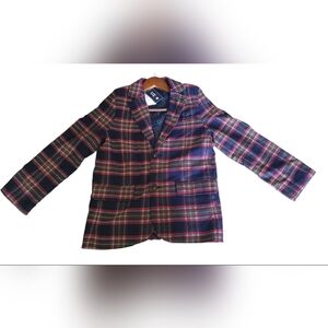 Gymboree Boys Plaid Blazer Jacket NWT Size 12